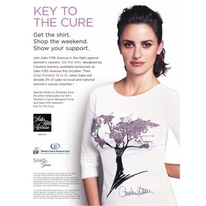 Carolina Herrera Saks Fifth Avenue Women's Key to the Cure Top 2012 FLAW